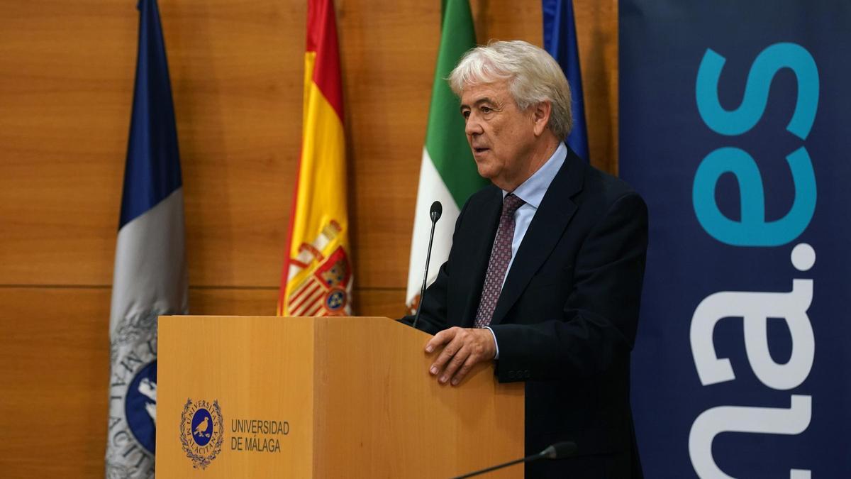 Emilio Alba, durante un acto.