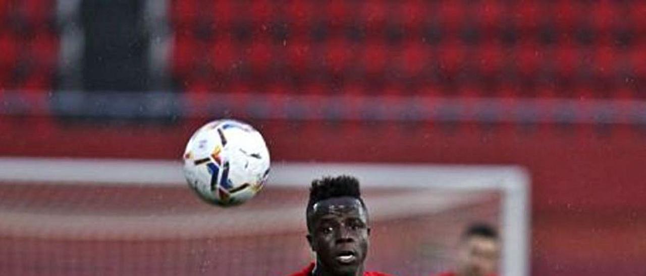 La cara...Amath NdiayeParticipó en los dos goles del Mallorca.