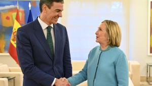 Pedro Sánchez y Hillary Clinton.