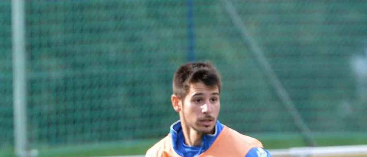 Jandrín durante un entrenamiento . // G.S.