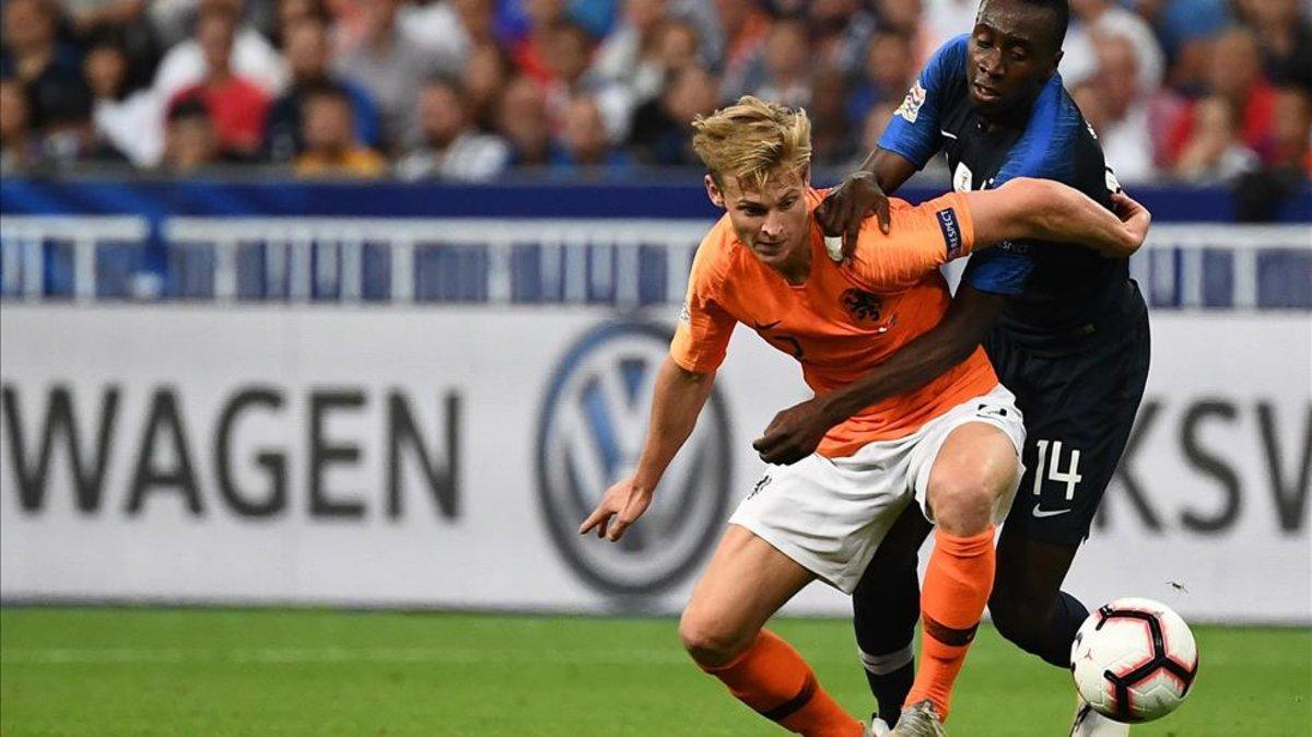 De Jong, durante el encuentro entre Francia y Holanda disputado en Saint-Denis