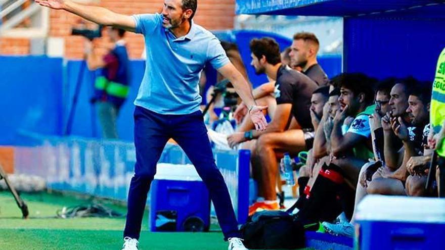 El entrenador del Mallorca Vicente Moreno, durante el partido ante el Deportivo Alavés