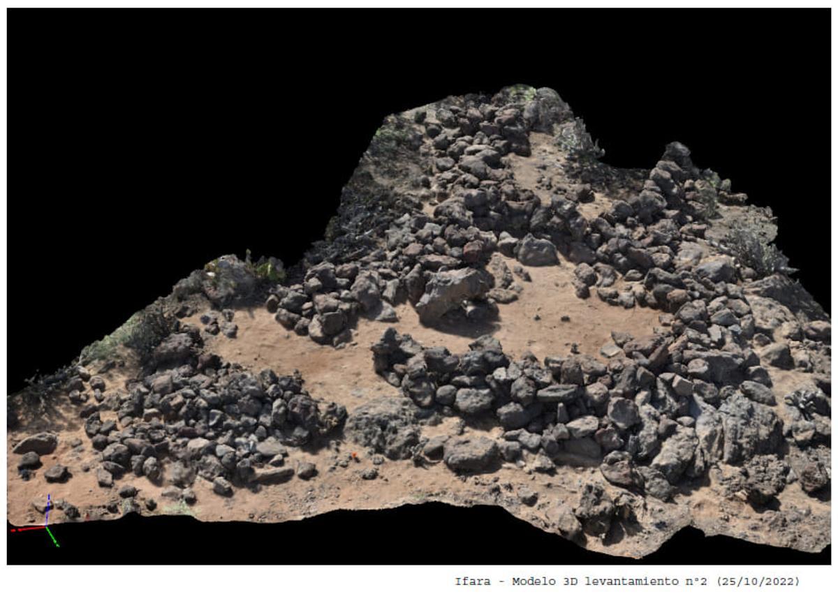 Modelo 3d de una de las estructuras habitacionales al completo
