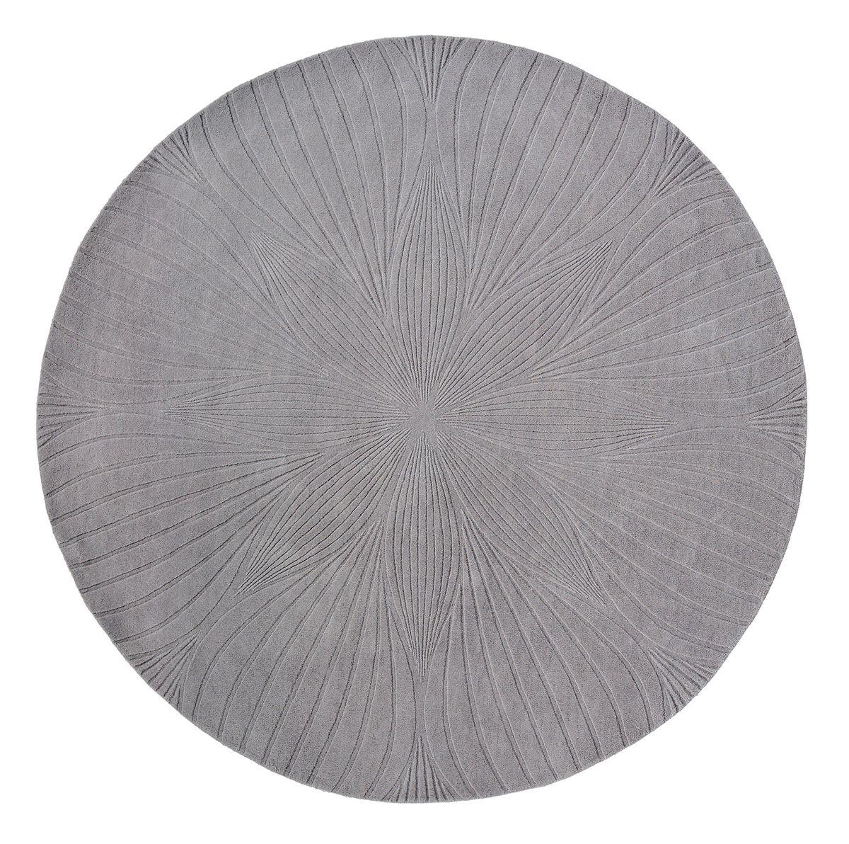 Alfombra circular plata