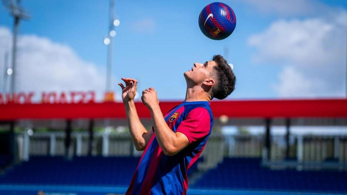 Pau Víctor, el delantero del Girona cedido al Barça Atlètic.