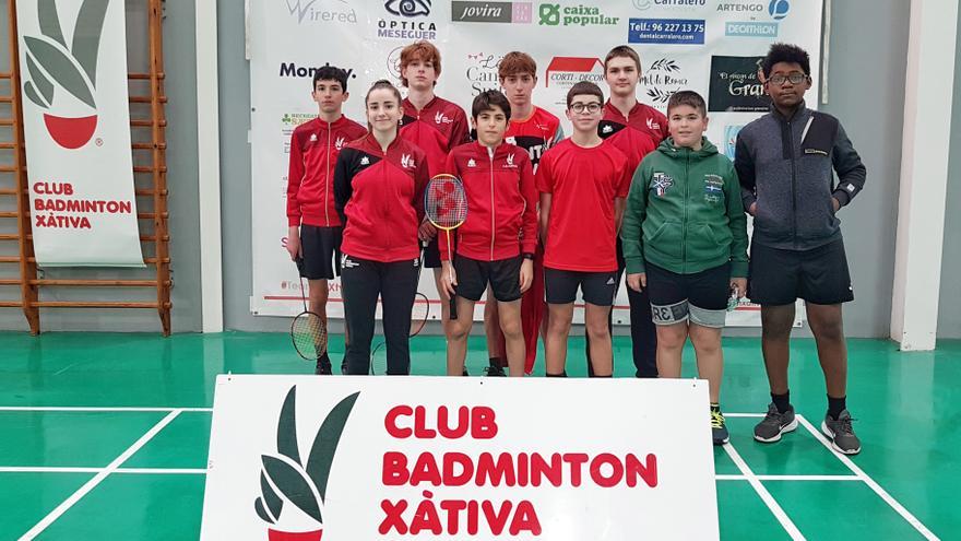 El Bádminton Xàtiva se alza con diez medallas en el torneo territorial celebrado en la ciudad