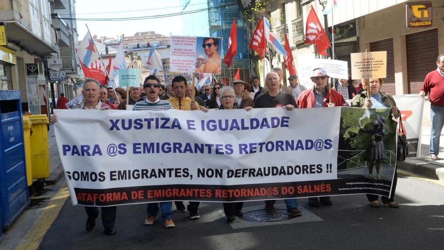 Una manifestación anterior de la CIG en Vilagarcía