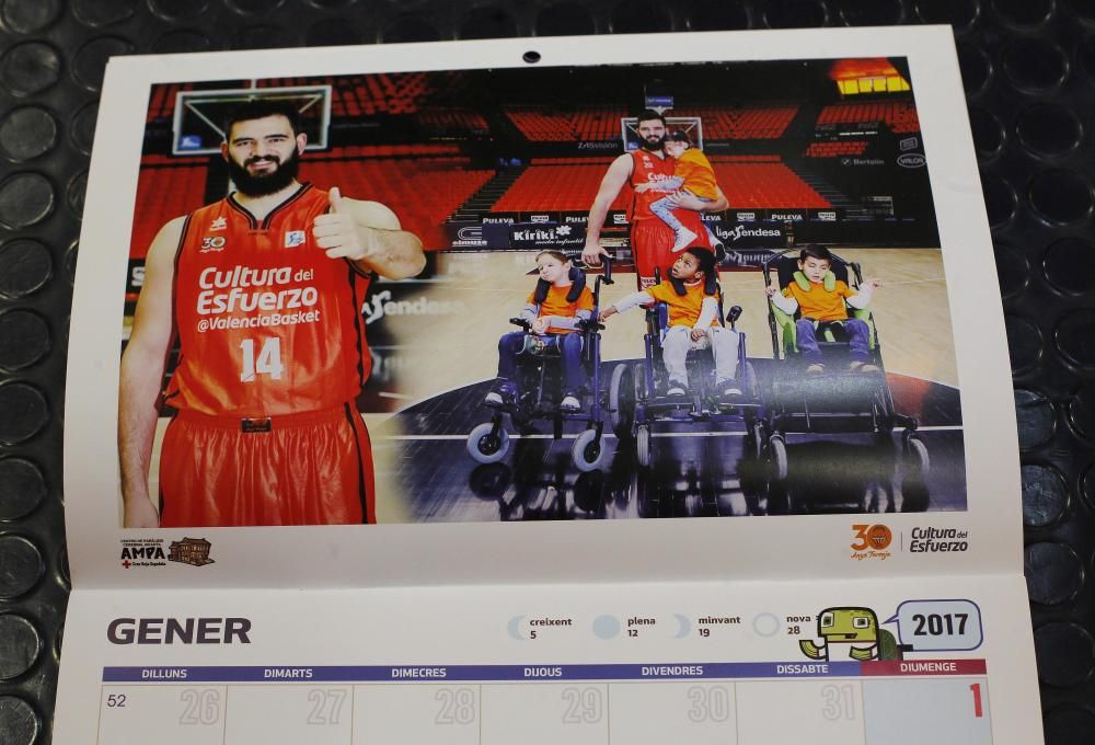 Calendario Solidario 2017 del Valencia Basket