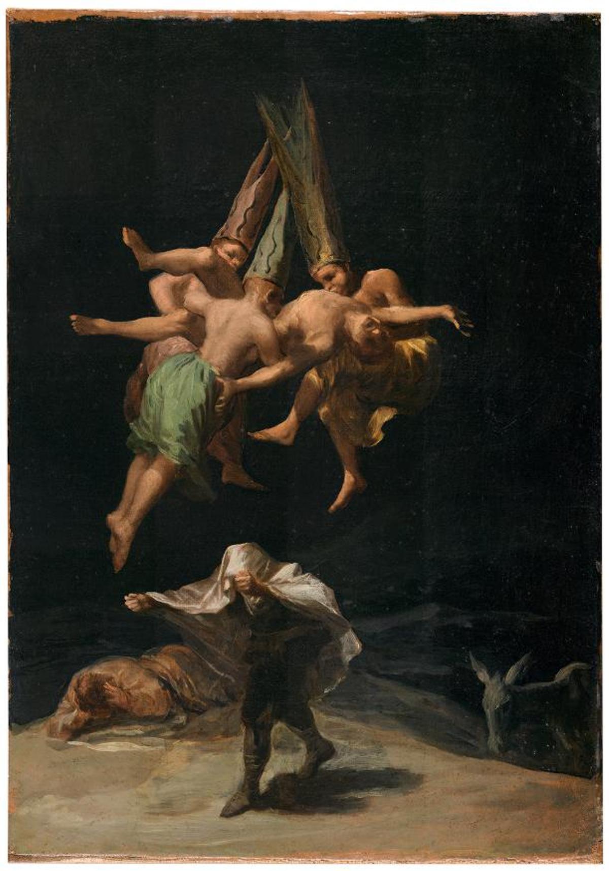 'Vuelo de Brujas' (1797), una de las pinturas que se reúnen en la exposición 'Goya. El despertar de la conciencia'.