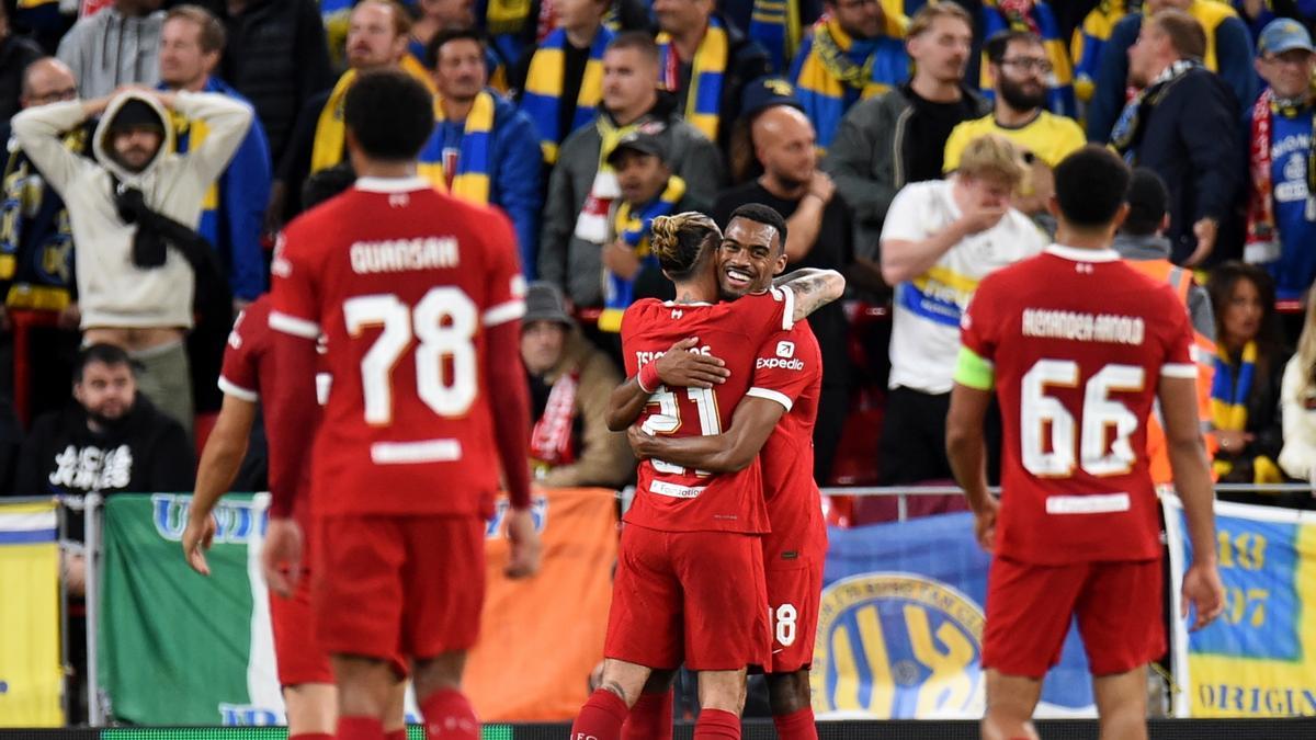 Resumen, goles y highlights del Liverpool 2 - 0 Union SG de la jornada 2 de la fase de grupos de la Europa League