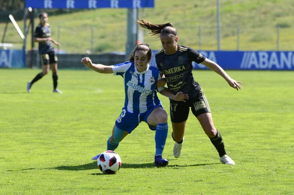 El Dépor Abanca golea 4-1 al Oviedo Moderno
