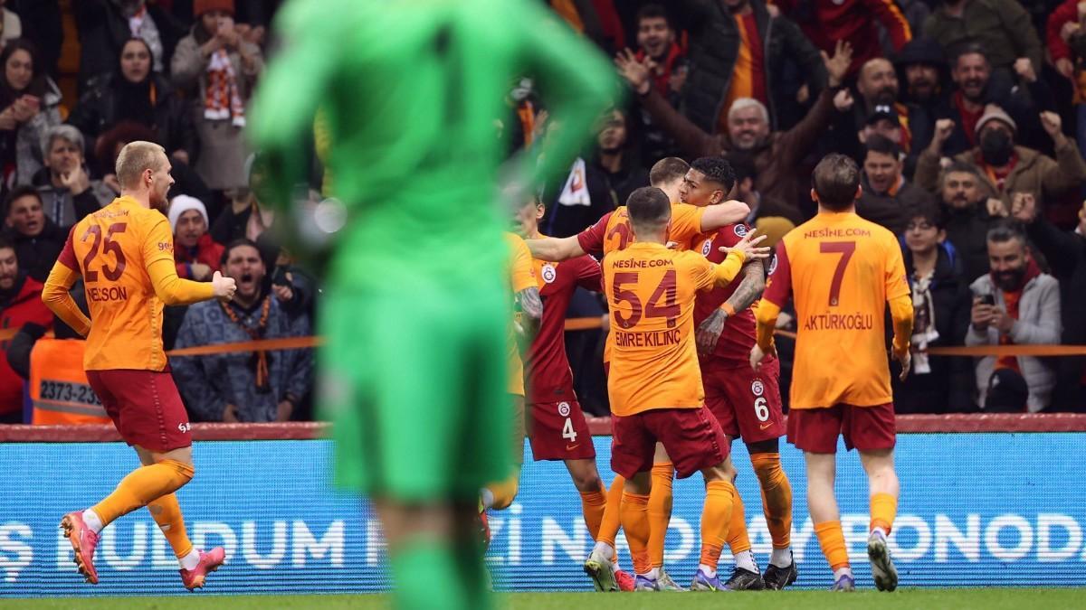 El Galatasaray celebra un gol esta temporada