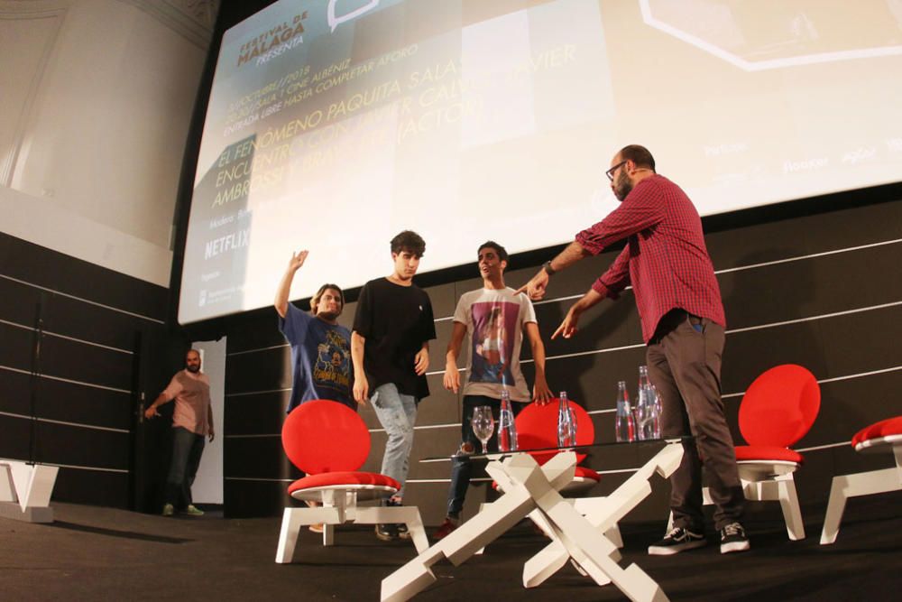 Los actores, guionistas y directores Javier Calvo y Javier Ambrossi, y actor Brays Efe han abierto con un encuentro en el cine Albéniz la presente edición del festival malagueño dedicado a la tv