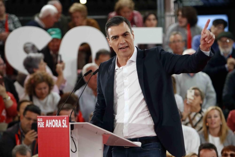 Mitin de Pedro Sánchez en Torremolinos en la campaña del 10-N.