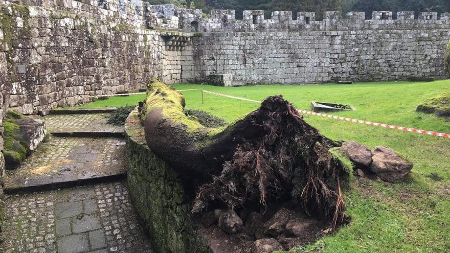 Los daños en el castillo de Soutomaior por el temporal ascienden a 100.000 euros