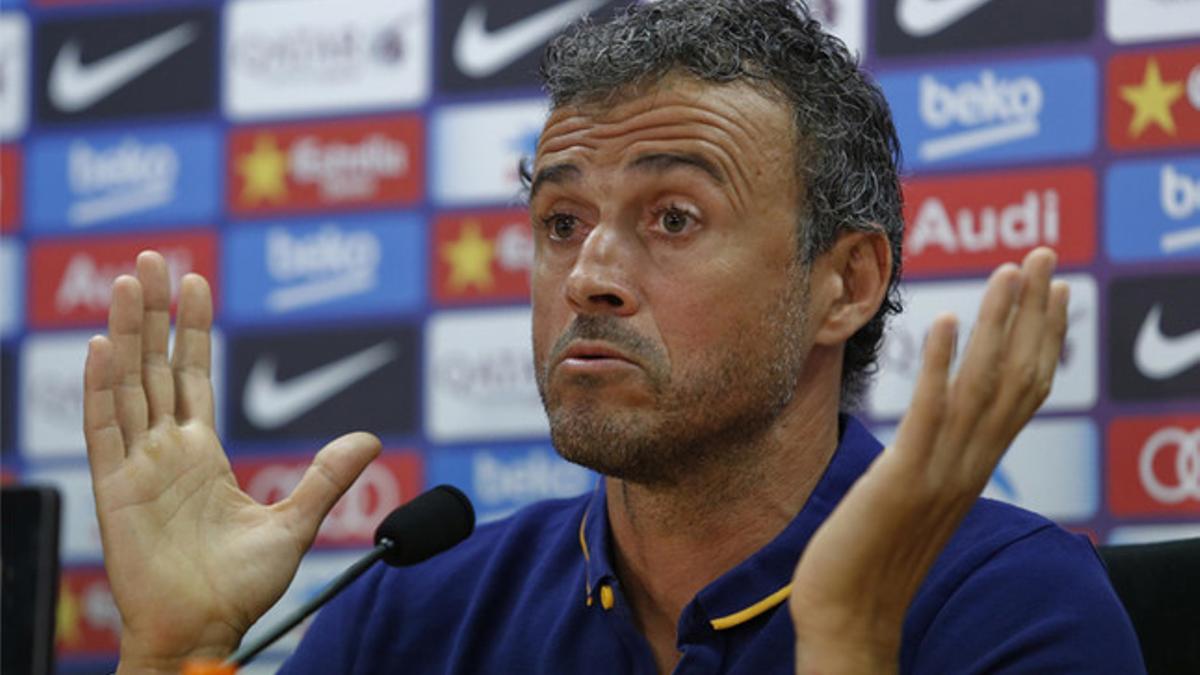 Luis Enrique, en rueda de prensa