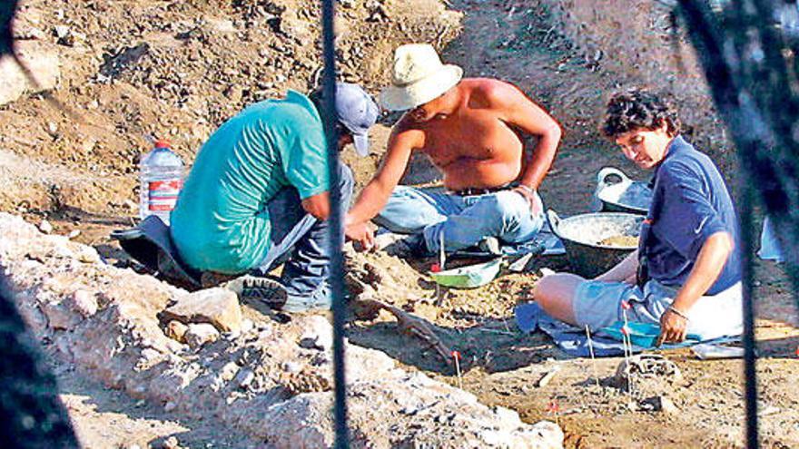 Imagen de unas pasadas excavaciones en la muralla de Palma.