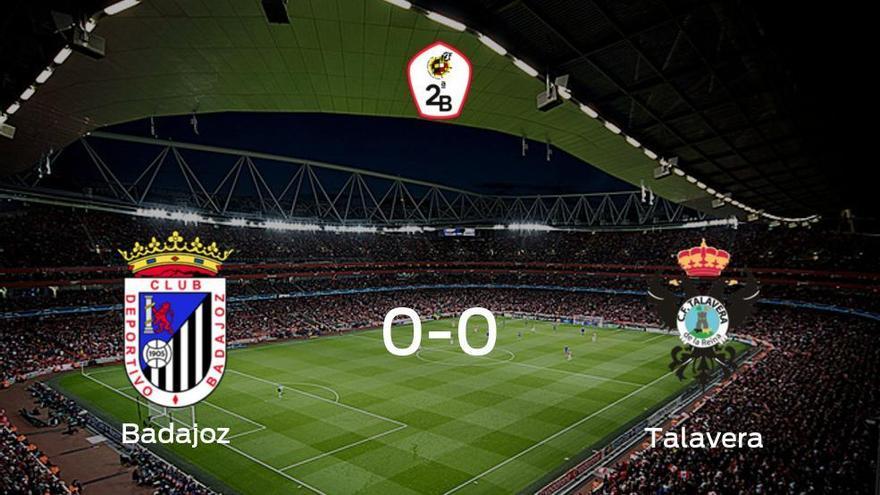 El Badajoz y el Talavera de la Reina concluyen su enfrentamiento en el Nuevo Vivero sin goles (0-0)