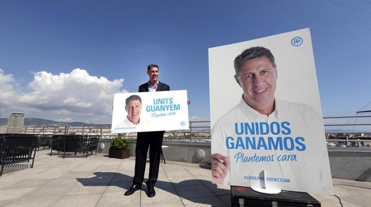 El candidat del PPC al 27-S, Xavier García Albiol, presenta el seu lema de campanya. El candidat del PPC al 27-S, Xavier García Albiol, presenta el seu lema de campanya.