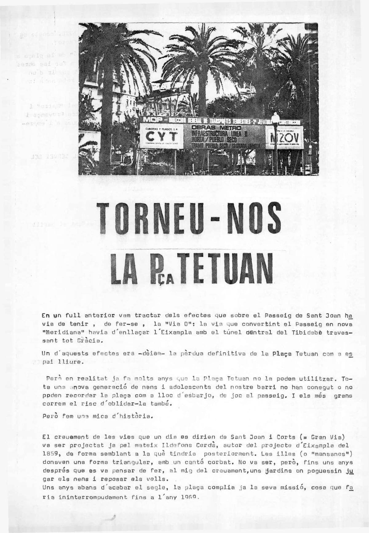 Cartel de protesta de los años 70.