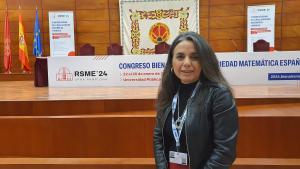 Eva Gallardo, en Pamplona, donde esta semana se ha celebrado congreso de la Real Sociedad Matemática Española