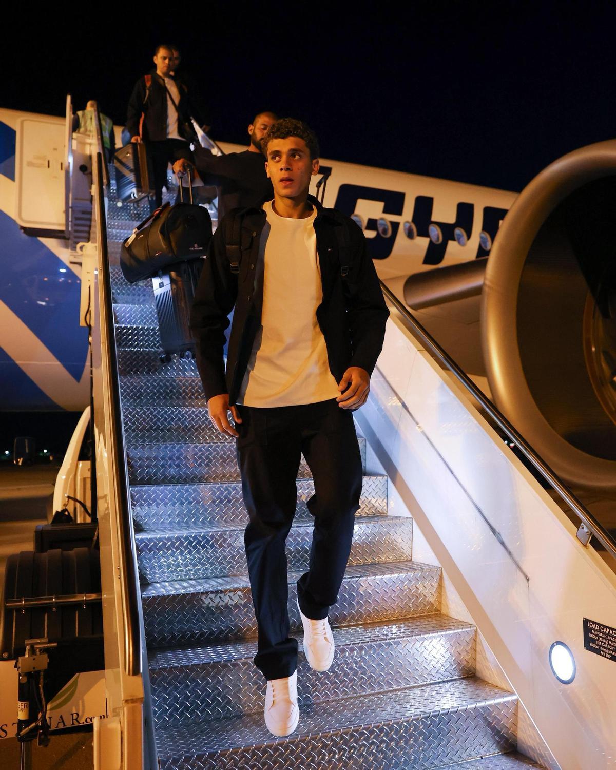 Hamza Abdelkarim, a su llegada a Ohio con la selección egipcia