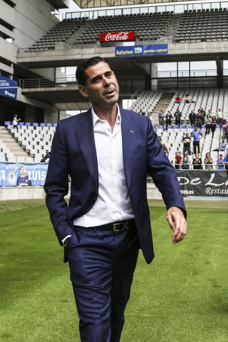 Presentación de Fernando Hierro como entrenador del Real Oviedo