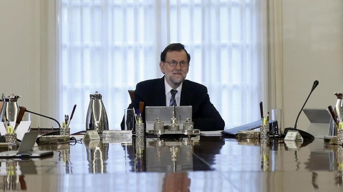 Mariano Rajoy, en el Consejo de Ministros