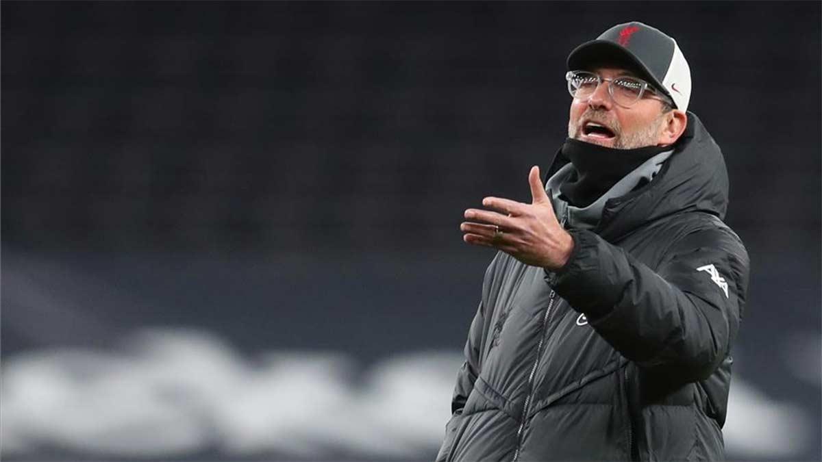 Klopp, durante el partido ante el Tottenham