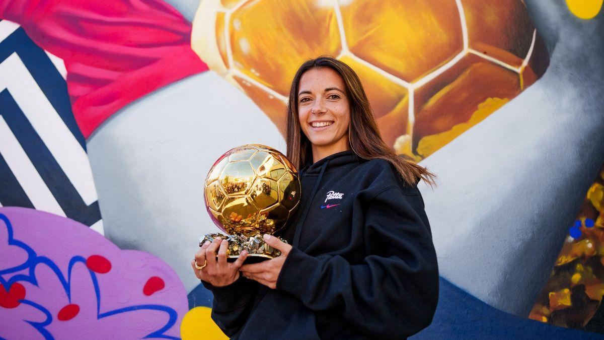 Aitana Bonmatí, en su mural en Sant Pere de Ribes