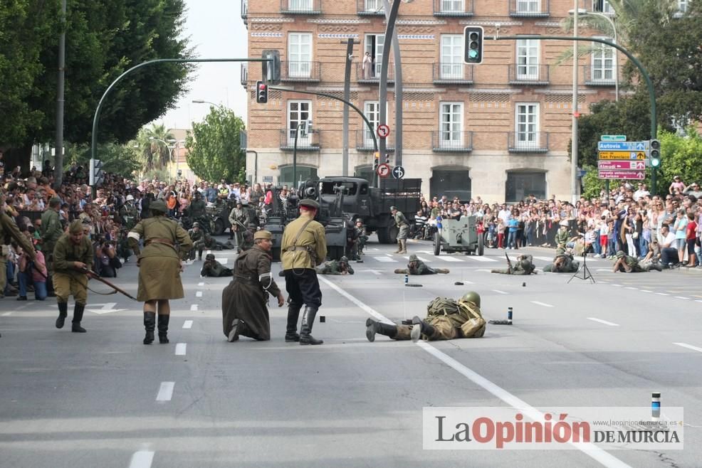 Recreación de una batalla de la II Guerra Mundial