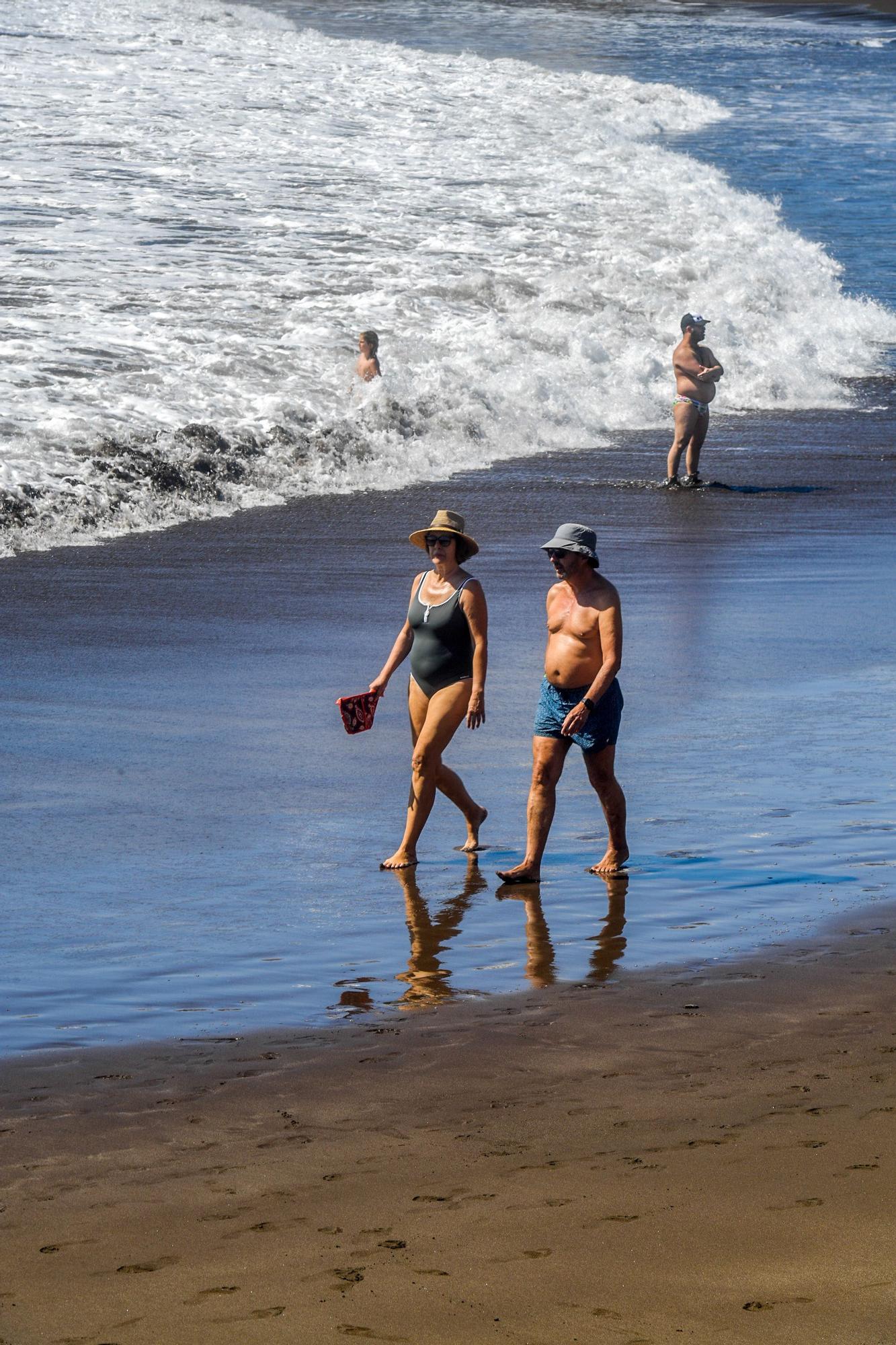 Tiempo en Canarias en la playa de Melenara, en Telde.