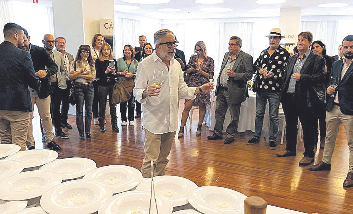 José Ferrer maridó los vinos de Jerez con platos de El Taller de Seve
