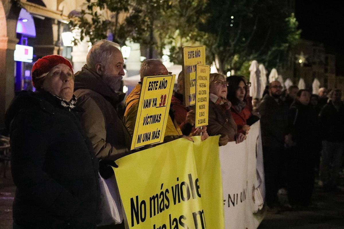 La lucha feminista tiñe de morado la Plaza Mayor de Zamora con motivo del 25N
