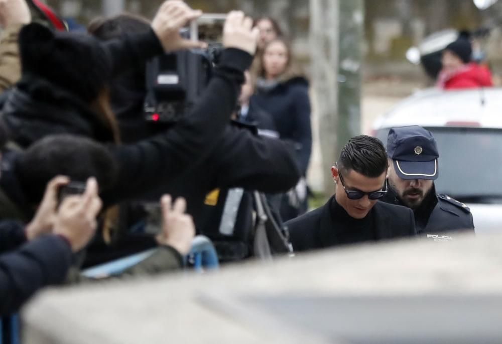 Llegada de Cristiano Ronaldo a los juzgados