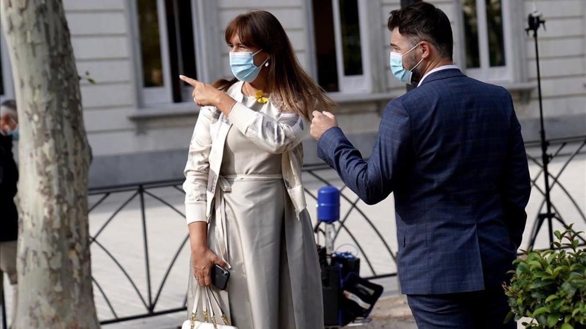 Laura Borràs y Gabriel Rufián, ante el Tribunal Supremo