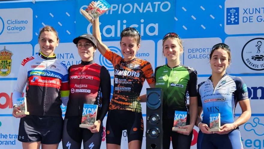 Eva Ortega, campeona gallega de BTT Maratón