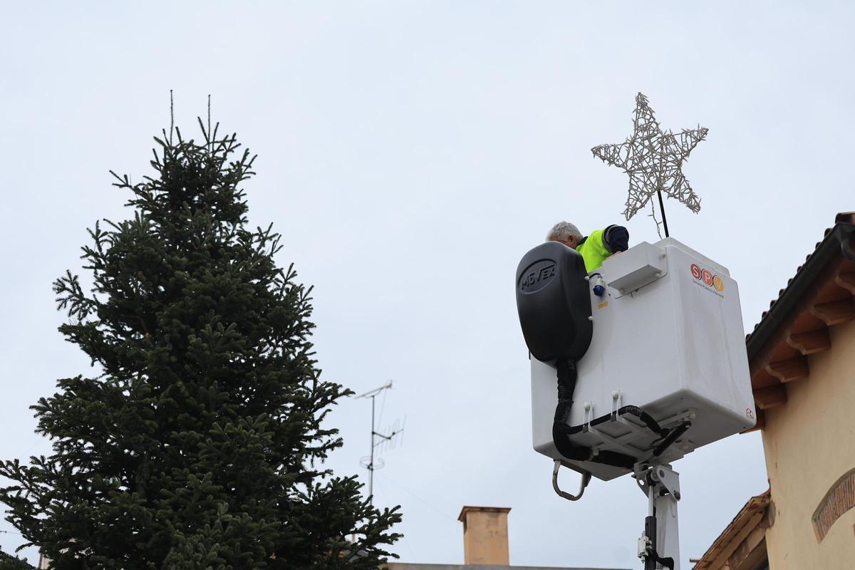 Fotogalería I Vila-real instala su árbol de Navidad más sostenible en la plaza de la Vila