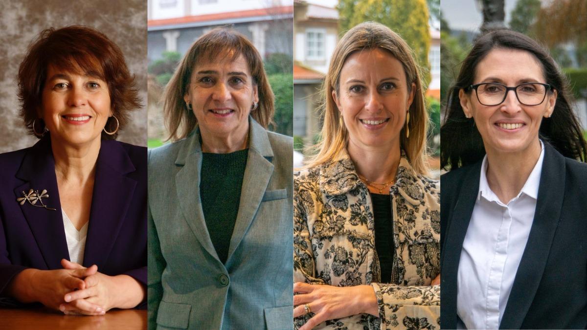 Alba Nogueira, María José López Couso, Maite Flores y Rosa Crujeiras compeiten por convertirse en la primera rectora de la USC.