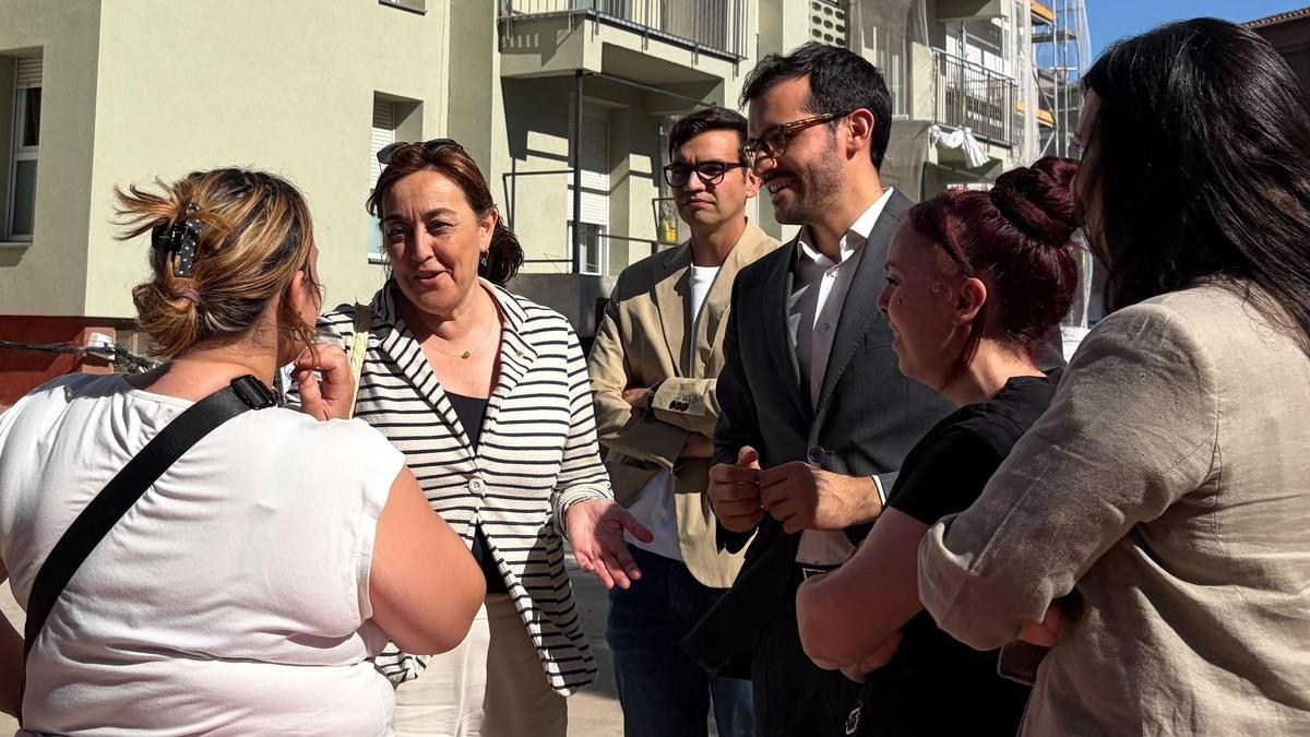 Visita de la consellera Sílvia Paneque a les obres de rehabilitació d'Igualada
