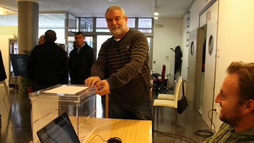 Votaciones de la Comunidad de Regantes ayer en Lorca.