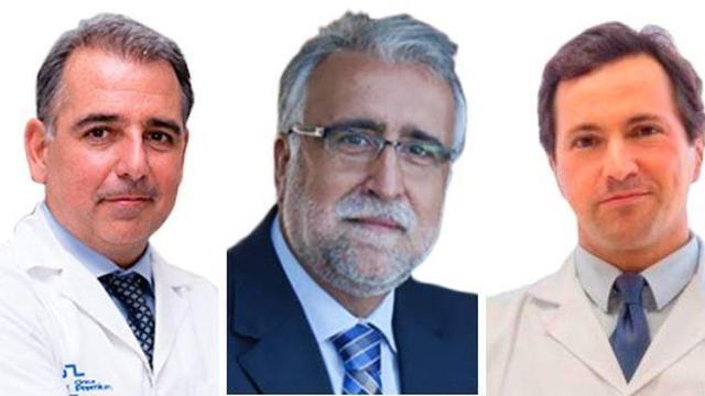 Los doctores Sanz, Ortega y Rodríguez Morata.