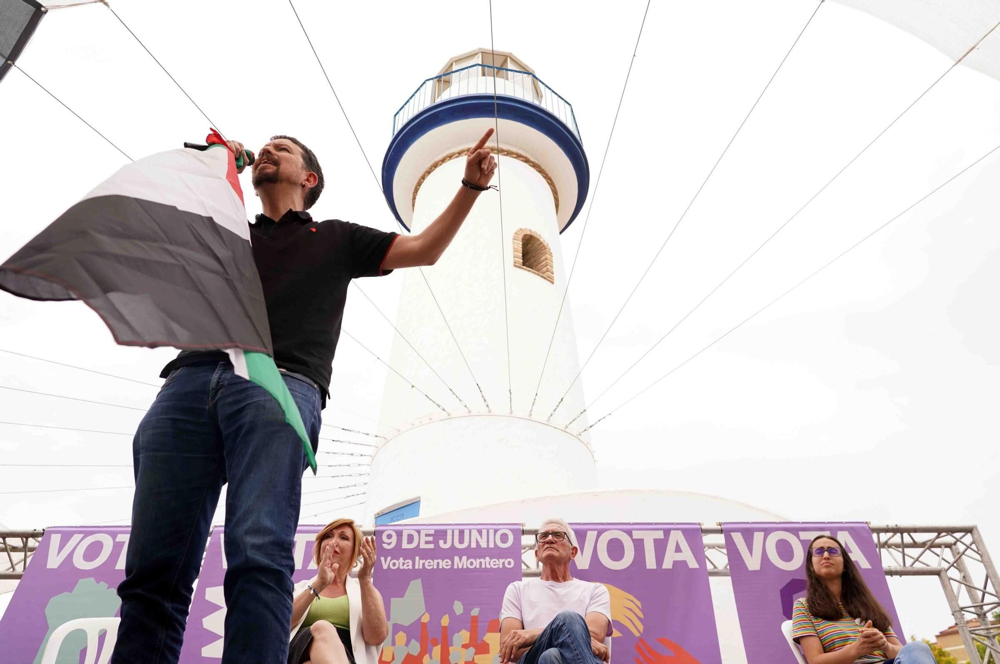 Mitin de Podemos, con Pablo Iglesias, en el Parque de Huelin 
