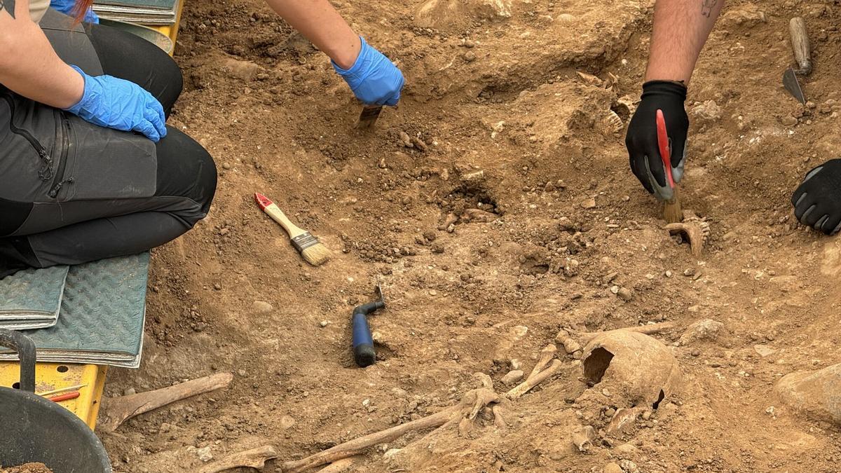 Exhumaciones de fosas en el cementerio de La Salud.