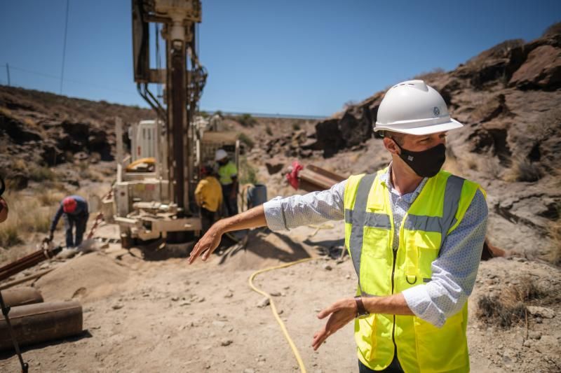 Obras del Complejo Ambiental de Tenerife en el barranco de Guasiegre (Arico)