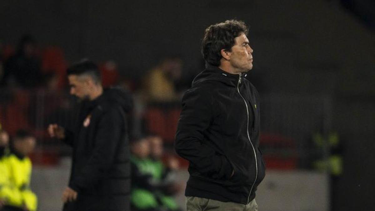 Rubi, en el partido del Almería ante la Cultural.