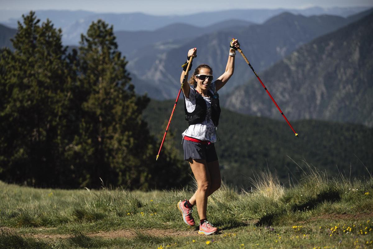 Una participante de la Trail 100 Andorra by UTMB