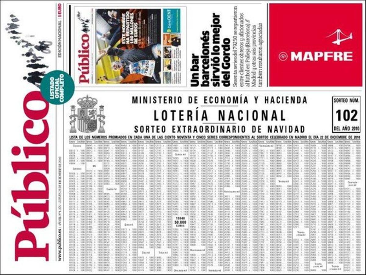 A dins, ’Público’ també destaca que els EUA reclouran sense judici per sempre 48 presos de Guantánamo, que Zapatero preveu que Espanya tindrà desequilibris econòmics fins al 2015, que Álvarez-Cascos nega llaços amb la trama Gürtel; que el Barça renuncia a la requalificació de Laporta i vol el nou Palau als terrenys del Mini, que el Pacte de Toledo es tanca sense acord en l’edat de jubilació, que una altra espècie humana va viure a l’Àsia en el passat, que un compost tapa l’’arpó’ que fa servir el VIH per infectar i que científics espanyols esperen obtenir una versió clínica d’un antiviral natural del mateix organisme, i que el Ministeri de Cultura compra els papers de l’agent literària Carmen Balcells per tres milions d’euros.