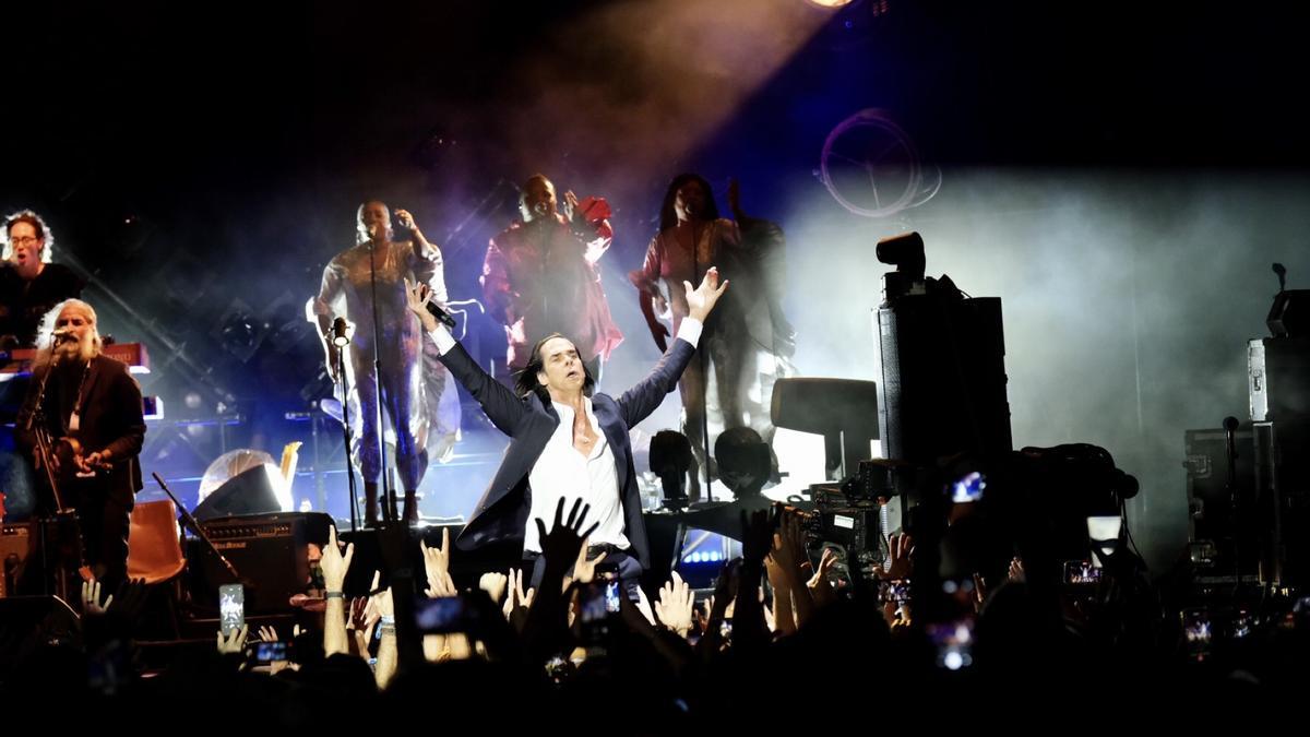 Nick Cave, durante su concierto.