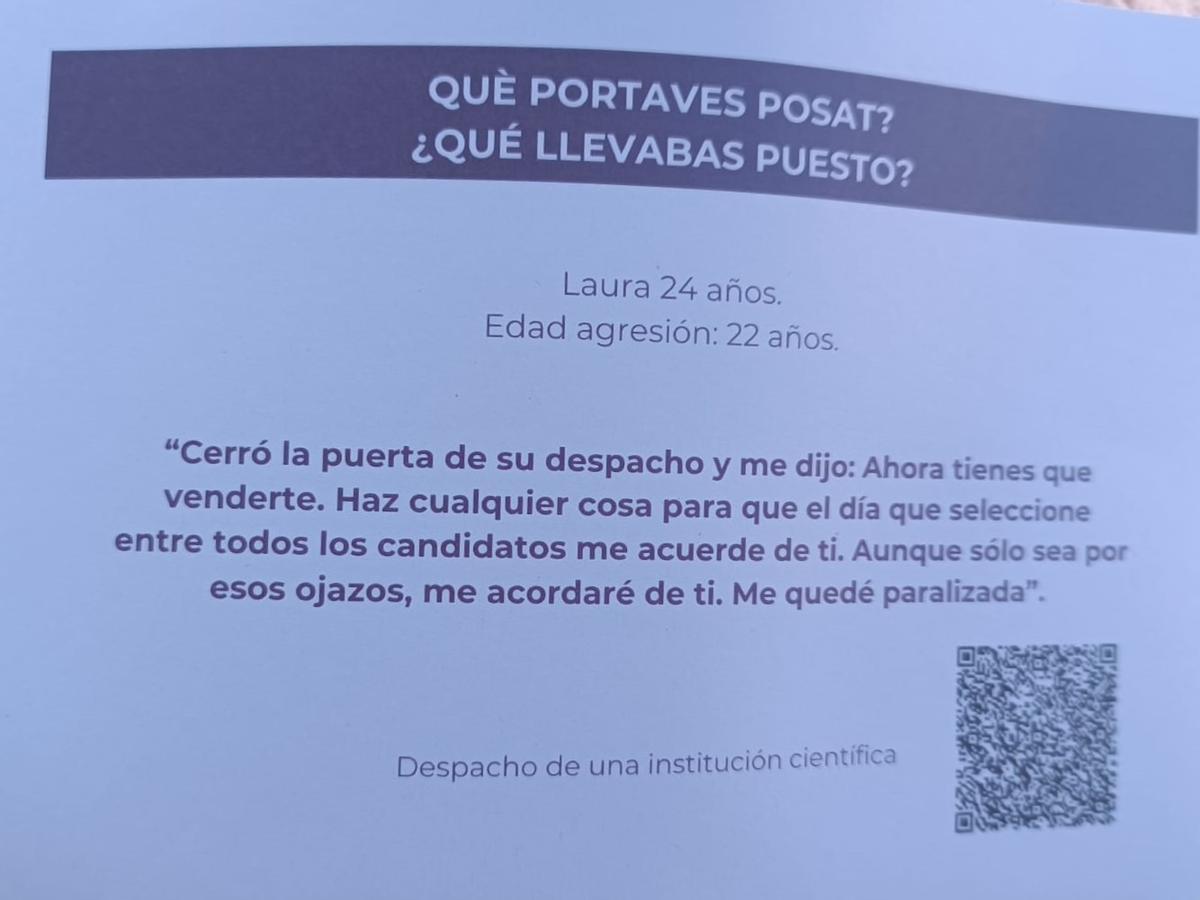 Exposición "¿Qué llevabas puesto? (cuando fuiste agredida sexualmente)" en Quart de Poblet